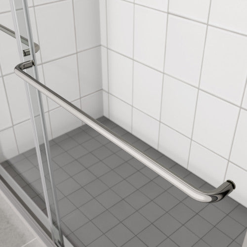 Bypass shower door, sliding door, with 1/4" tempered glass and Chromed finish 44-48"x70"