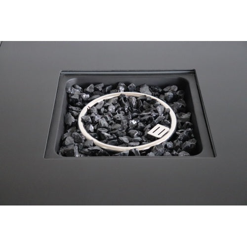 25" H x 30" W Steel Outdoor Fire Pit Table with Lid