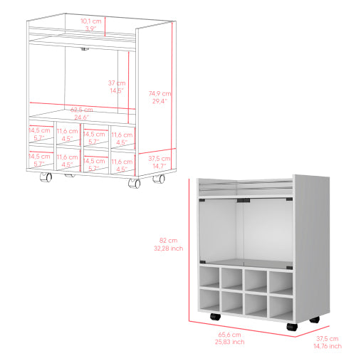 Bar Cart, Living Room, White