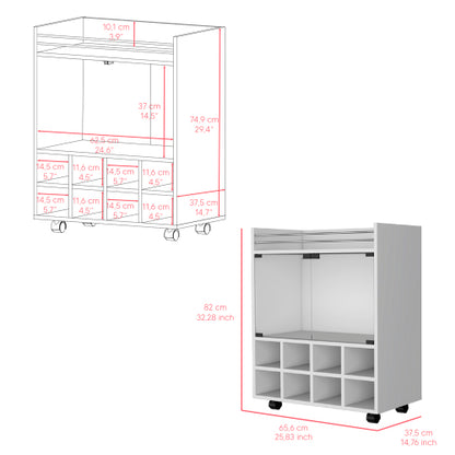 Bar Cart, Living Room, White