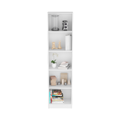 Five-Shelf Slim Office Bookshelf Space-Saving Premium Wood Material Household Simple Storage Rack