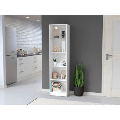 Five-Shelf Slim Office Bookshelf Space-Saving Premium Wood Material Household Simple Storage Rack