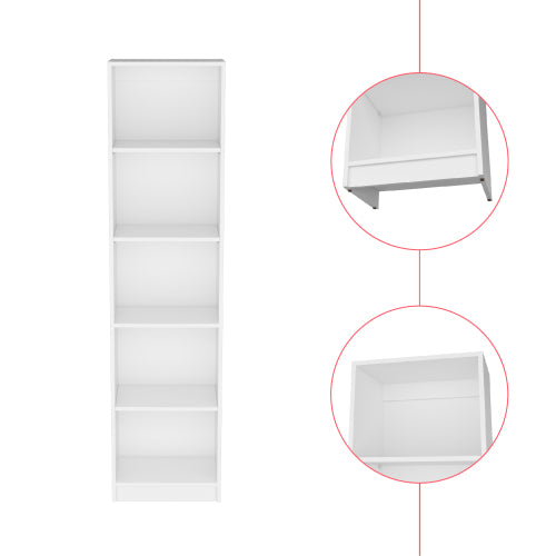 Five-Shelf Slim Office Bookshelf Space-Saving Premium Wood Material Household Simple Storage Rack