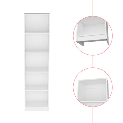 Five-Shelf Slim Office Bookshelf Space-Saving Premium Wood Material Household Simple Storage Rack