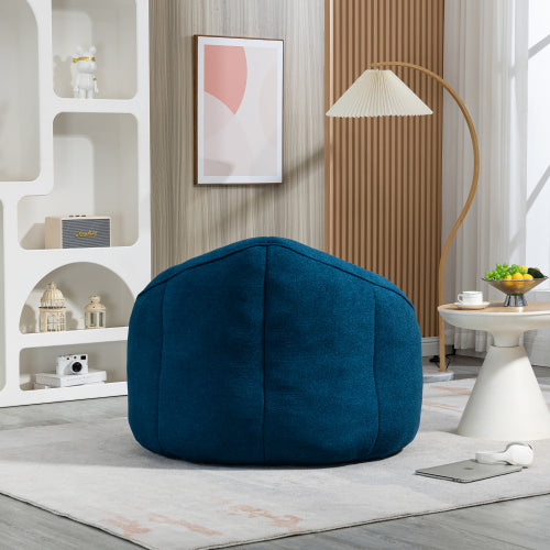 Compressed High-Pressure Foam Adult Bean Bag Sofa Chair with Footrest for Living Room Bedroom