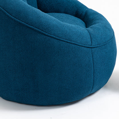 Compressed High-Pressure Foam Adult Bean Bag Sofa Chair with Footrest for Living Room Bedroom