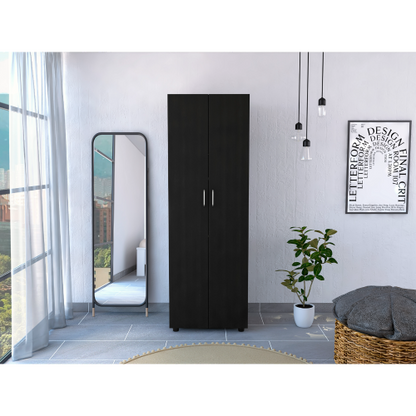 Slim Armoire Barkley, Bedroom, Black