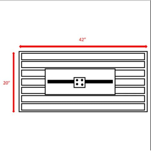 11  H x 42 L Steel Propane Outdoor Fire Pit Table with Lid