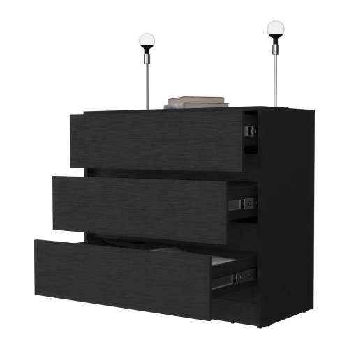 3 Drawer Dresser, Manufactured Wood Top and Front Chest of Drawers