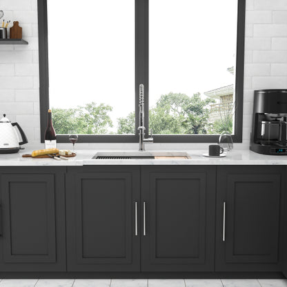 33" Undermount Kitchen Sink - 33*19*9 inch Kitchen Sink Undermount Single Bowl 16 Gauge Stainless Steel Ledge Workstation Kitchen Sinks