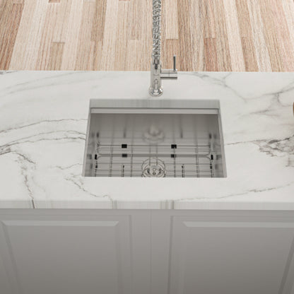 Single Bowl Undermount Workstation Kitchen Sink - 23"x19"x 10" Inch 16 Gauge Stainless Steel Deep Sink