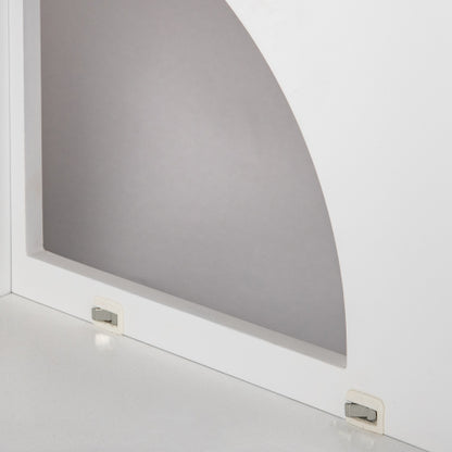 Cat Litter Box Enclosure with Scratch Pad, Hidden Litter Box Furniture and Storage Cabinet