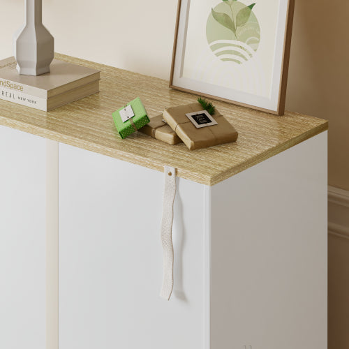 Cat Litter Box Enclosure with Scratch Pad, Hidden Litter Box Furniture and Storage Cabinet