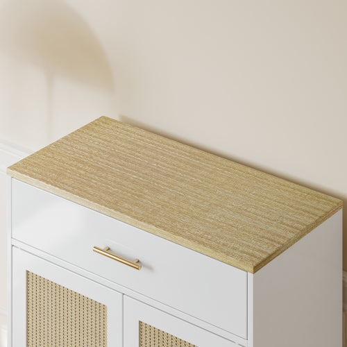 Cat Litter Box Enclosure with Scratch Pad, Hidden Litter Box Furniture and Storage Cabinet