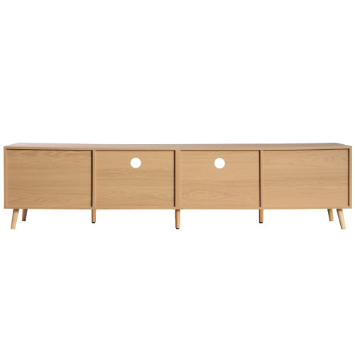 Large Rattan TV Console Table Suitable For Up To 85 Inch Home TV