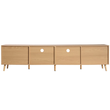 Large Rattan TV Console Table Suitable For Up To 85 Inch Home TV
