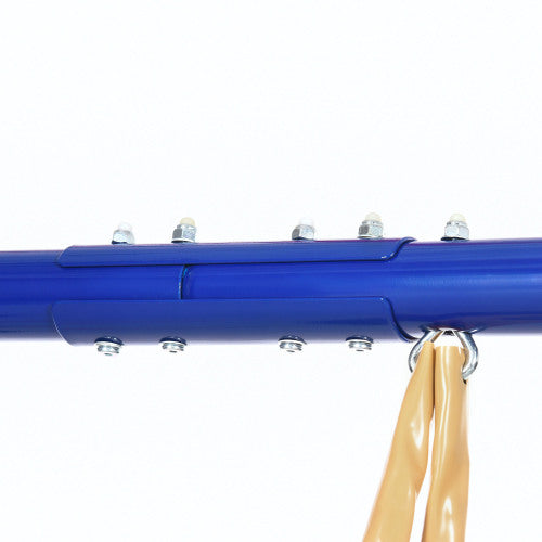 616 lbs Swing Set for Backyard, 5 in 1 Heavy-Duty A-Frame Stand Outdoor Playset for Kids, with Saucer Swing, Slide, Seesaw, Glider, Swing Seat