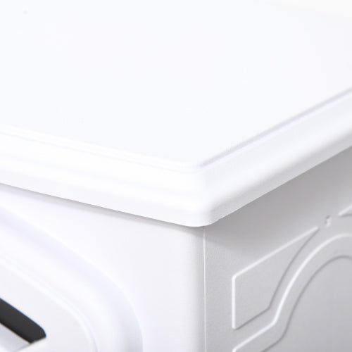 HOMCOM 22" Free standing Electric Fireplace Stove, Fire Place Heater with Realistic Flame Effect, Overheat Safety Protection, 750W / 1500W, White