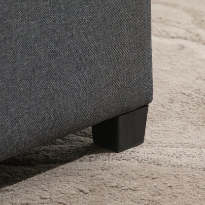 Tufted Storage Ottoman with Flip Top Lid Upholstered Bench for Living Room