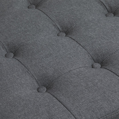 Tufted Storage Ottoman with Flip Top Lid Upholstered Bench for Living Room