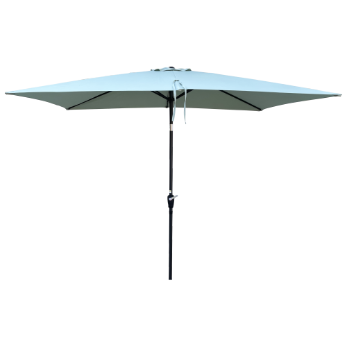 6 x 9ft Patio Umbrella Outdoor Waterproof Umbrella with Crank and Push Button Tilt without flap for Garden Backyard Pool Swimming Pool Market