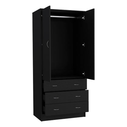 Armoire Ramey, Bedroom, Black