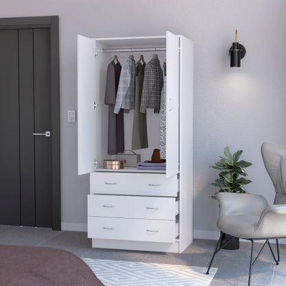 Armoire Ramey, Bedroom, White