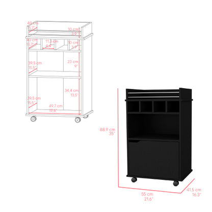 Bar Cart, Living Room, Black