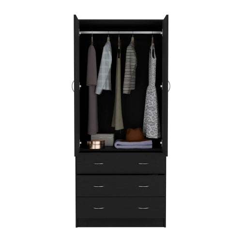 Armoire Ramey, Bedroom, Black