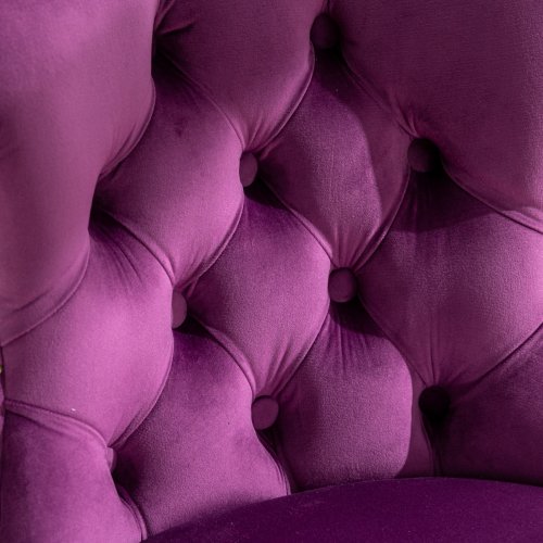 Swivel Velvet Barstools Adjusatble Seat Height from 25-33 Inch,17.7inch base, Modern Upholstered Bar Stools with Backs Comfortable Tufted for Home Pub and Kitchen Island,Purple,Set of 2