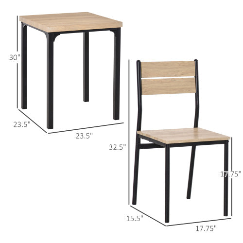 3 Piece Dining Table Set for 2, Small Space Kitchen Set