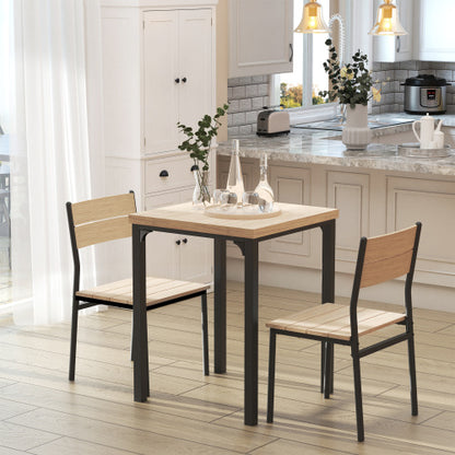 3 Piece Dining Table Set for 2, Small Space Kitchen Set
