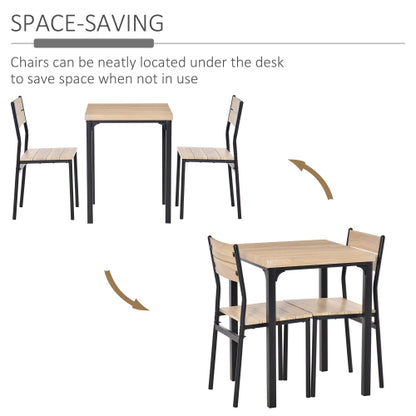 3 Piece Dining Table Set for 2, Small Space Kitchen Set