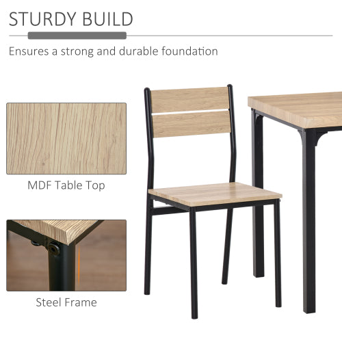 3 Piece Dining Table Set for 2, Small Space Kitchen Set