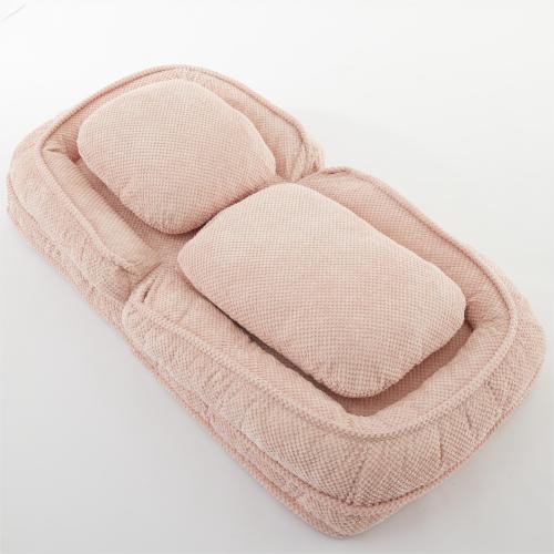Pink 5-Position Adjustable Human Dog Bed Lazy Floor Sofa Couch for Bedroom Living Room