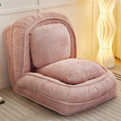 Pink 5-Position Adjustable Human Dog Bed Lazy Floor Sofa Couch for Bedroom Living Room
