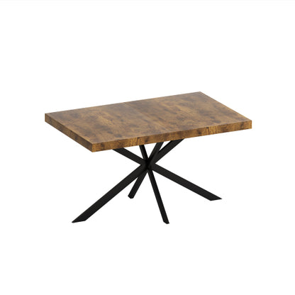 55.11inch-70.86inch Extendable Dining Table with Storage Box, Brown Wood Top