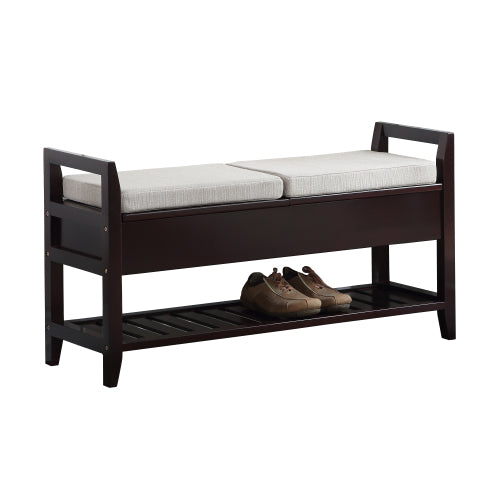 Espresso Storage Shoe Bench