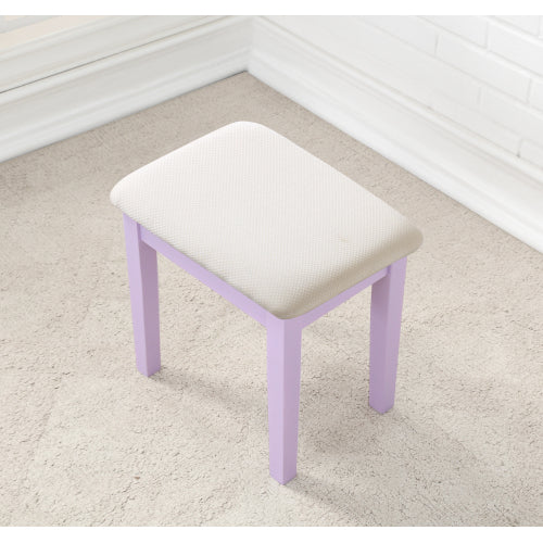 Vanity Table and Stool Set, Purple