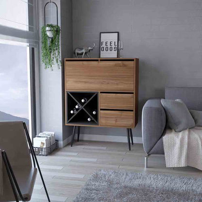 Bar, Living Room, Mahogany / Black