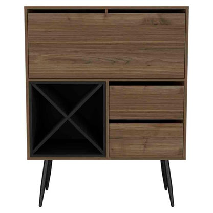 Bar, Living Room, Mahogany / Black