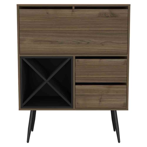 Bar, Living Room, Mahogany / Black