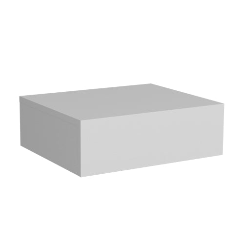 White Wall-Mounted Floating Nightstand with Drawer