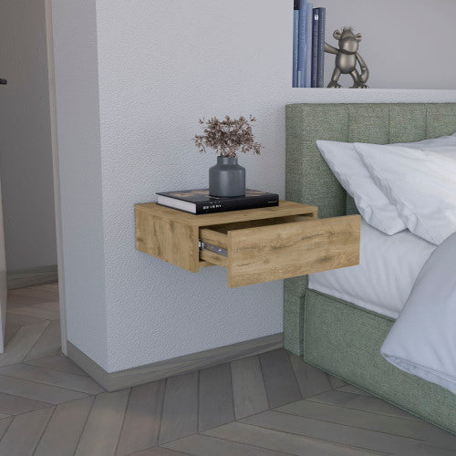 Macadamia 5inch Low Profile Floating Nightstand with Drawer