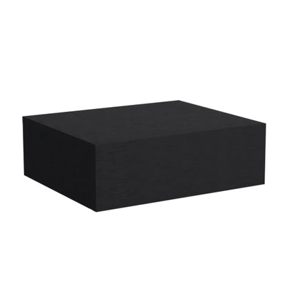 Black Wall-Mounted Floating Nightstand with Drawer