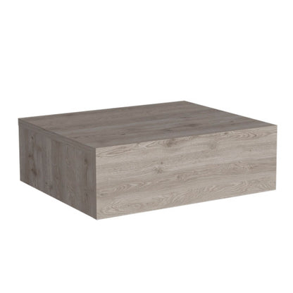 Light Gray Wall-Mounted Floating Nightstand with Drawer