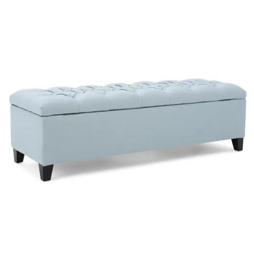 51 inch Diamond Tufted Storage Ottoman Bench, Contemporary Button Tufted Soft Close Pressure Hinge Footrest