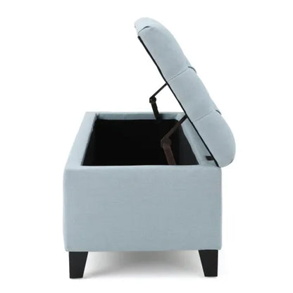 51 inch Diamond Tufted Storage Ottoman Bench, Contemporary Button Tufted Soft Close Pressure Hinge Footrest