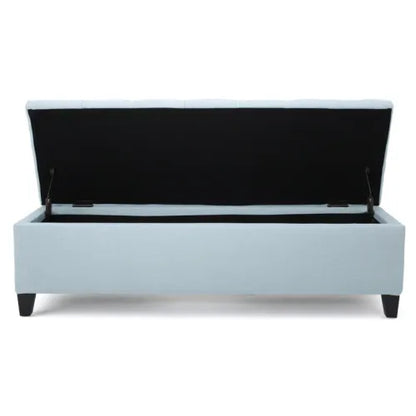 51 inch Diamond Tufted Storage Ottoman Bench, Contemporary Button Tufted Soft Close Pressure Hinge Footrest