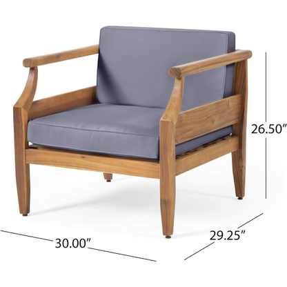 ASTON Outdoor 4 Seater Chat Set with Cushions_LOVESEAT & COFFEE TABLE &CLUB CHAIR